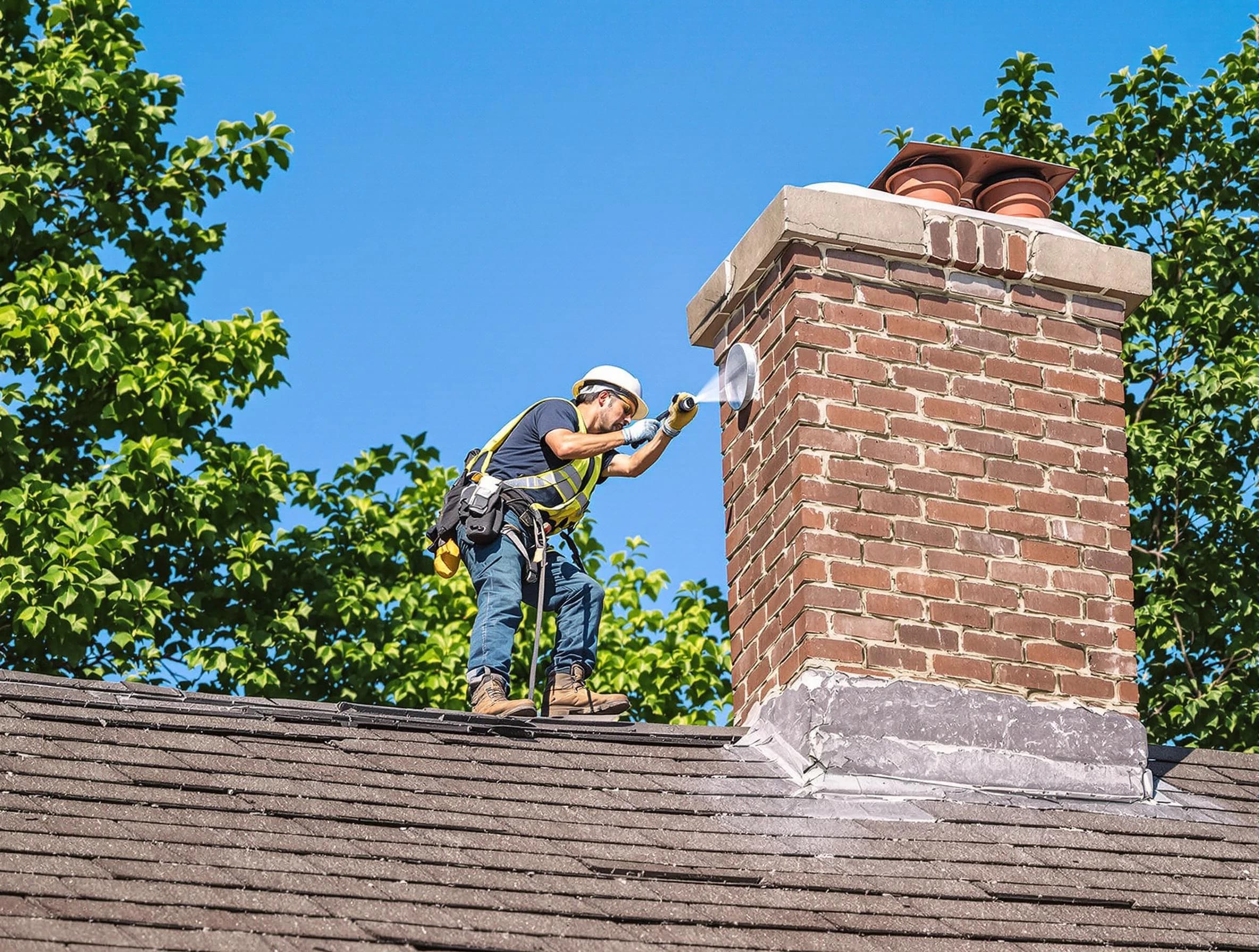 Calera Chimney Sweep performing an inspection with advanced tools in Calera, AL