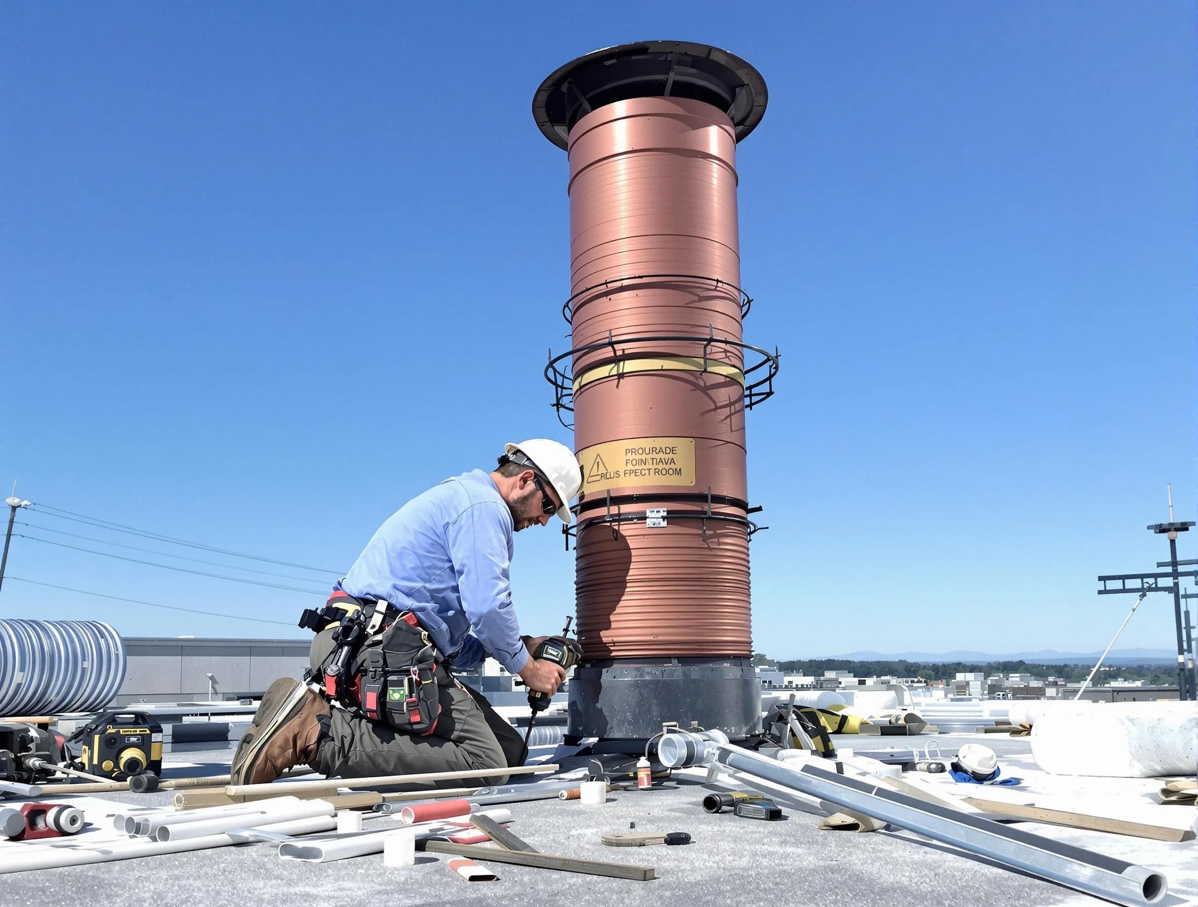 Installed chimney liner by Calera Chimney Sweep in Calera, AL