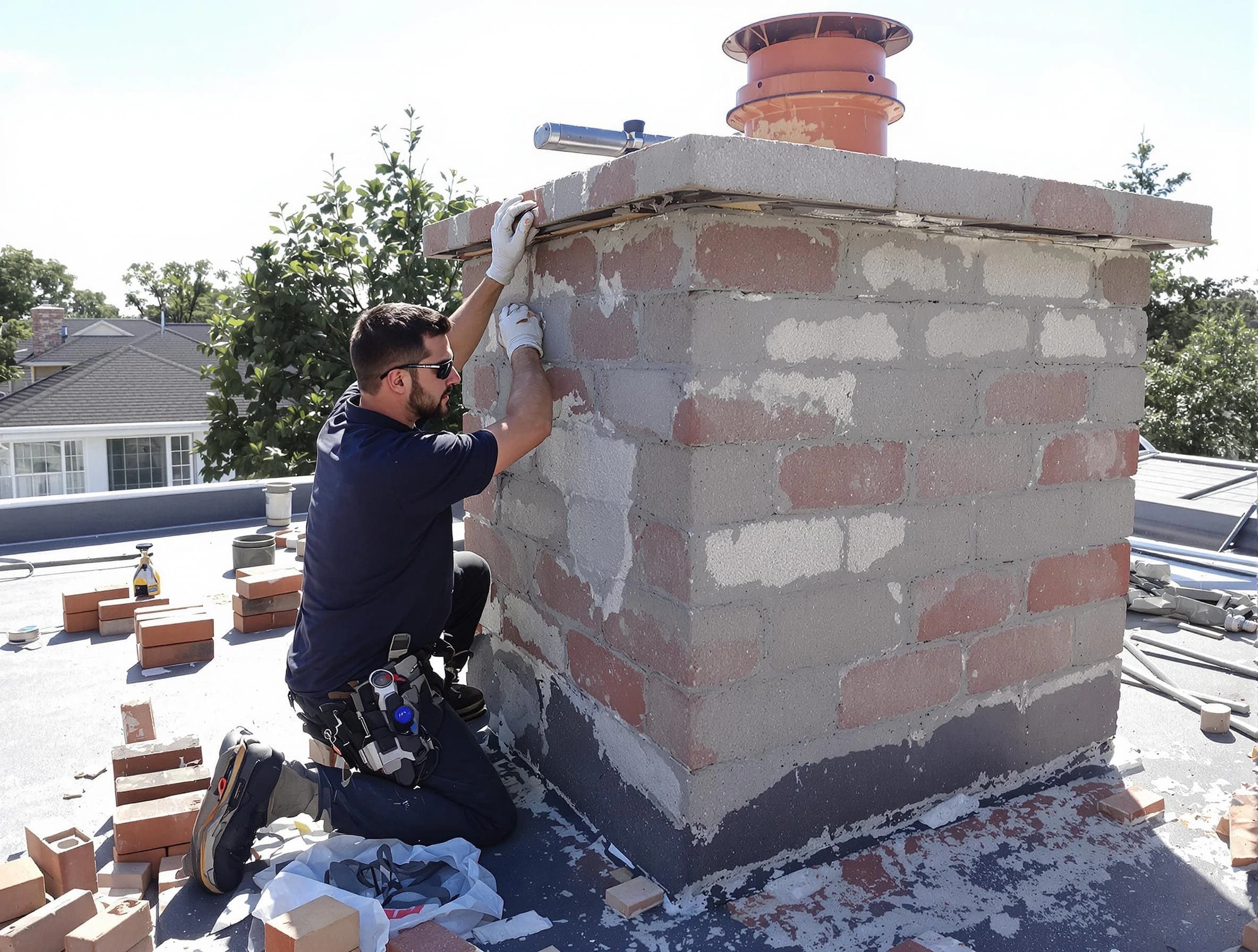 Advanced chimney repair process by Calera Chimney Sweep in Calera, AL
