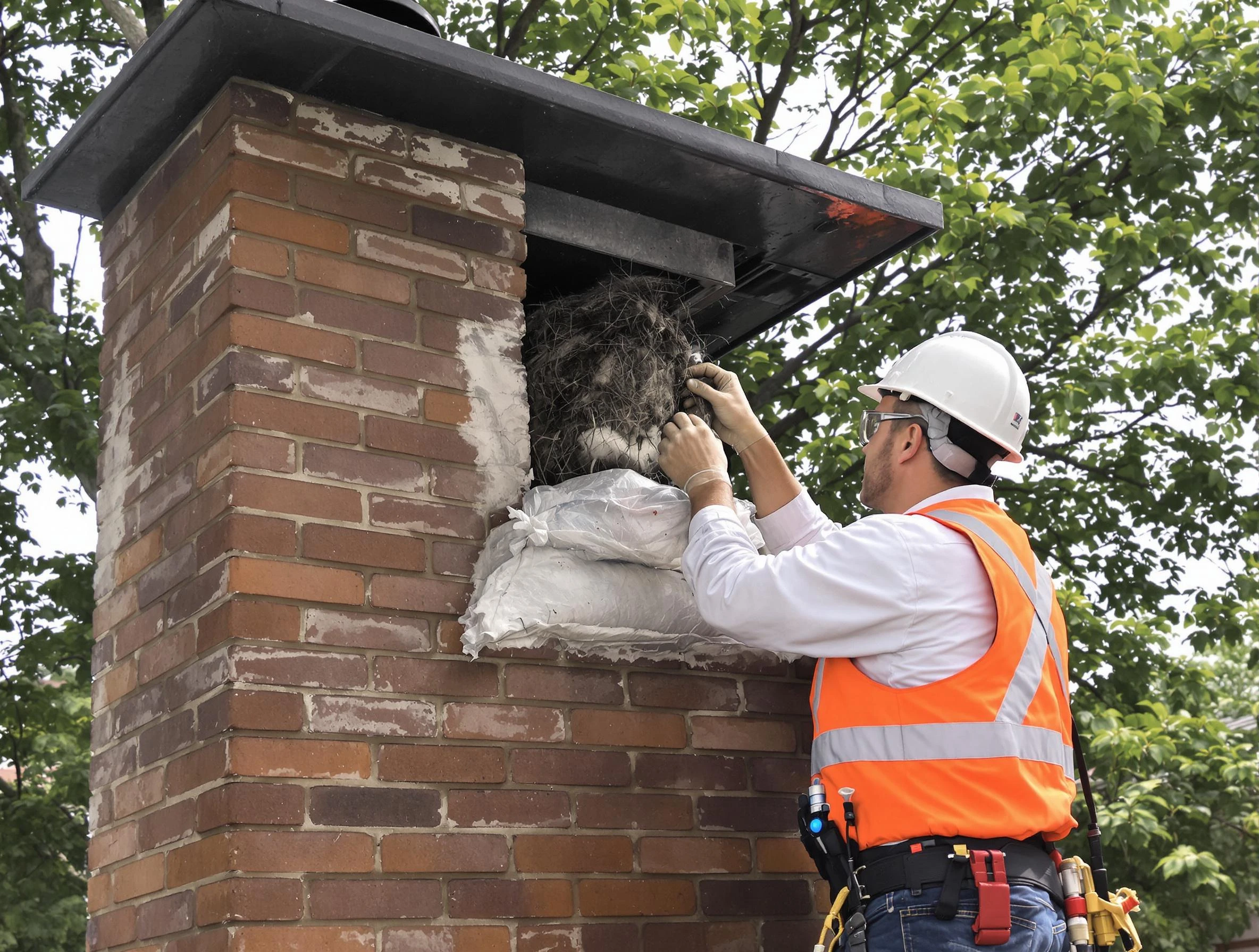 Humane removal of debris and animals by Calera Chimney Sweep in Calera, AL