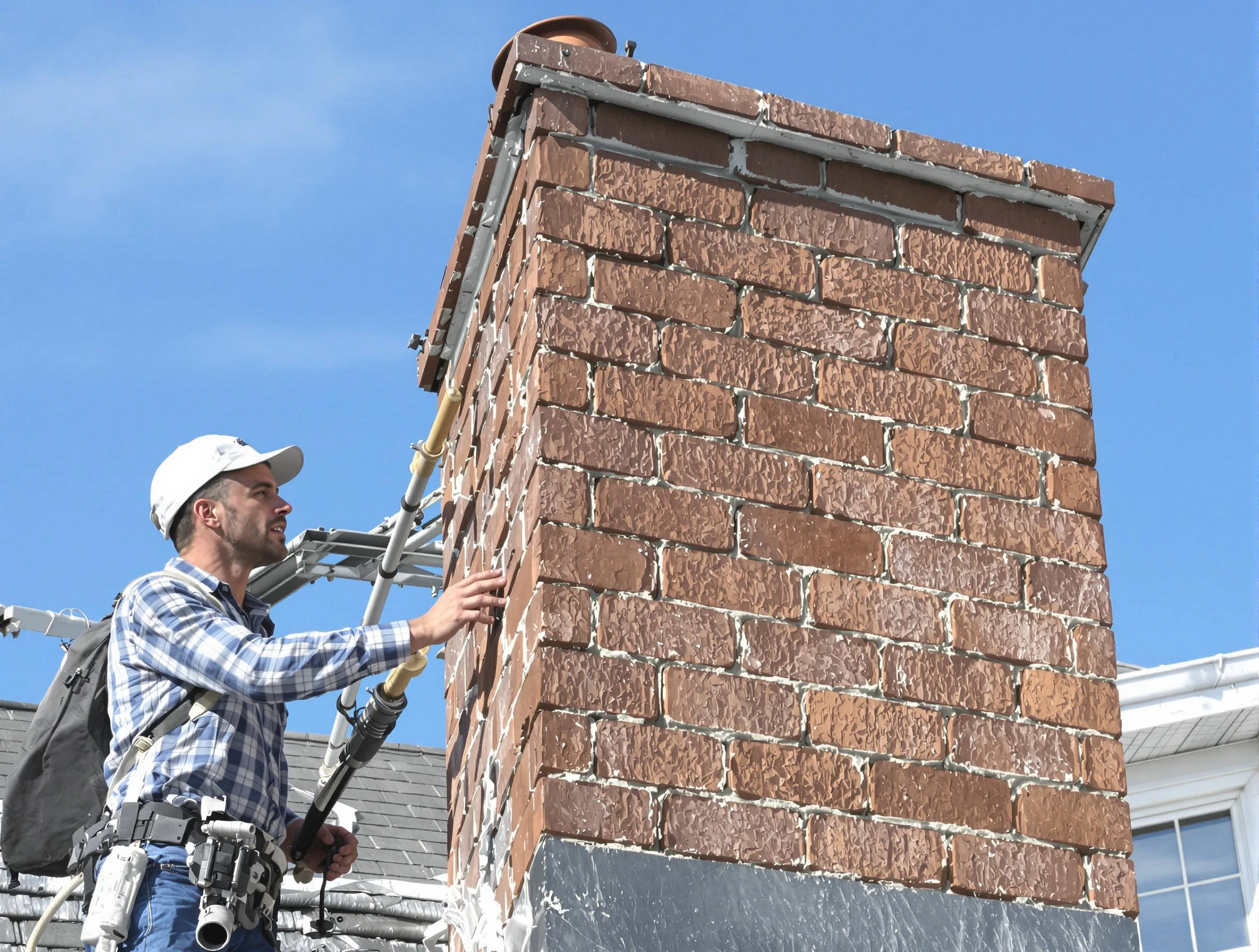 Brickwork for a chimney rebuild by Calera Chimney Sweep in Calera, AL